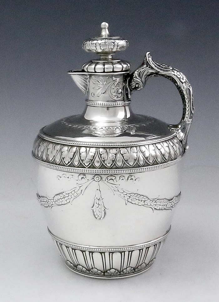 antique sterling silver wine jug by Gorham special order